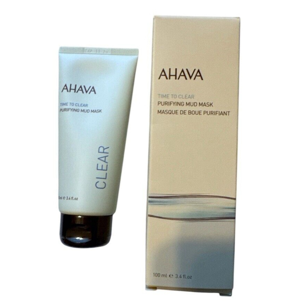Ahava Time To Clear Facial Purifying Mud Mask 3.4 Oz New In Box